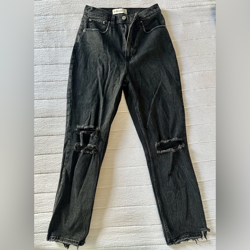 Ultra High Rise Ankle Straight Abercrombie Jeans